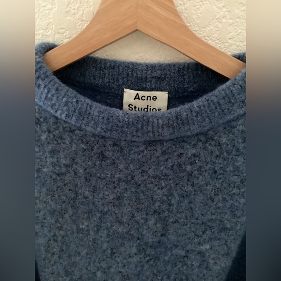 Acne Dramatic Moh Dark Cornflower Blue Sweater - Picture 3 of 4